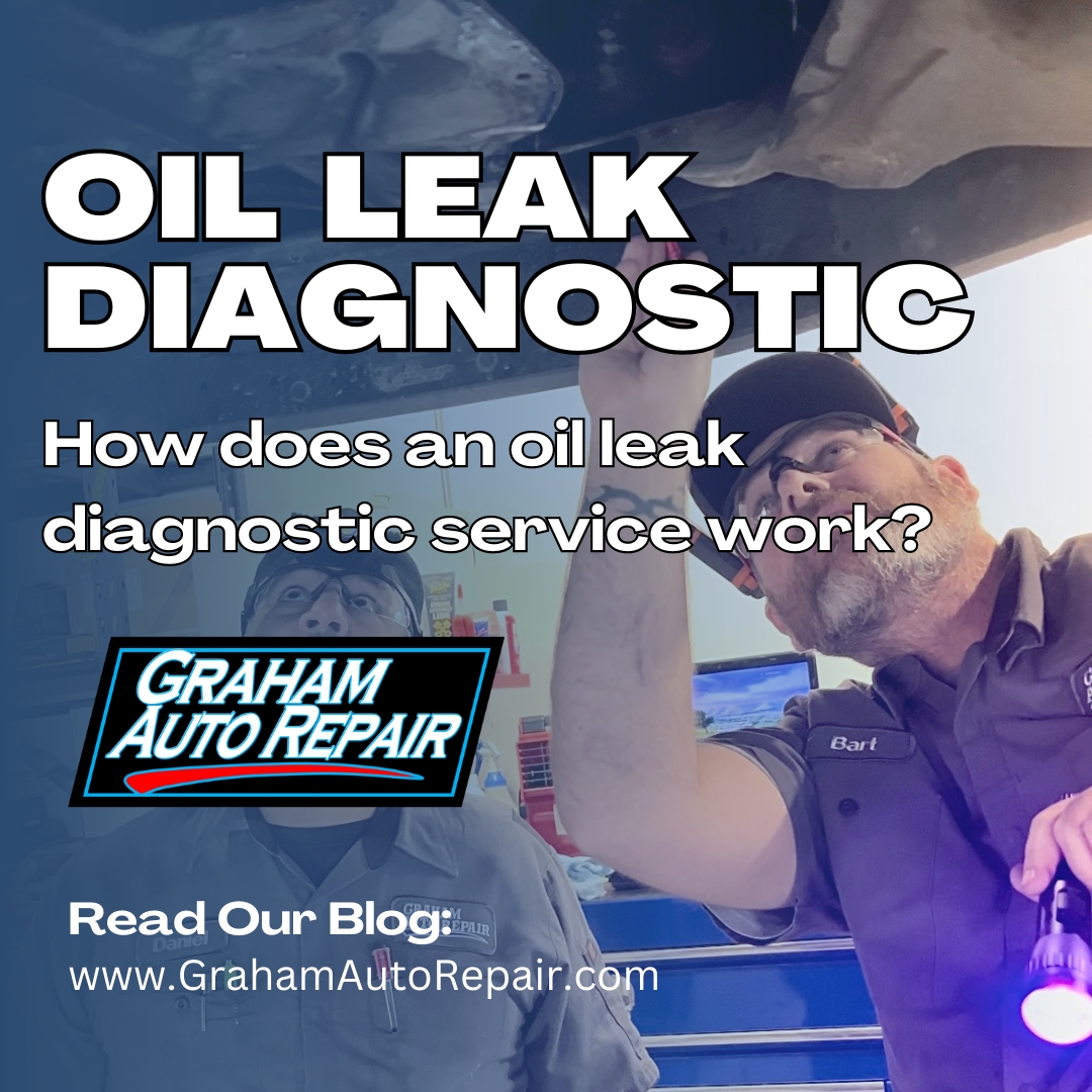 How does an oil leak diagnostic service work?